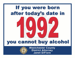 1992 Placard for drinking age