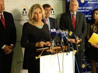 District Attorney Janet DiFiore speaking at safe sleeping press conference