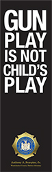 image of Gun Play is not Child's Play palm card